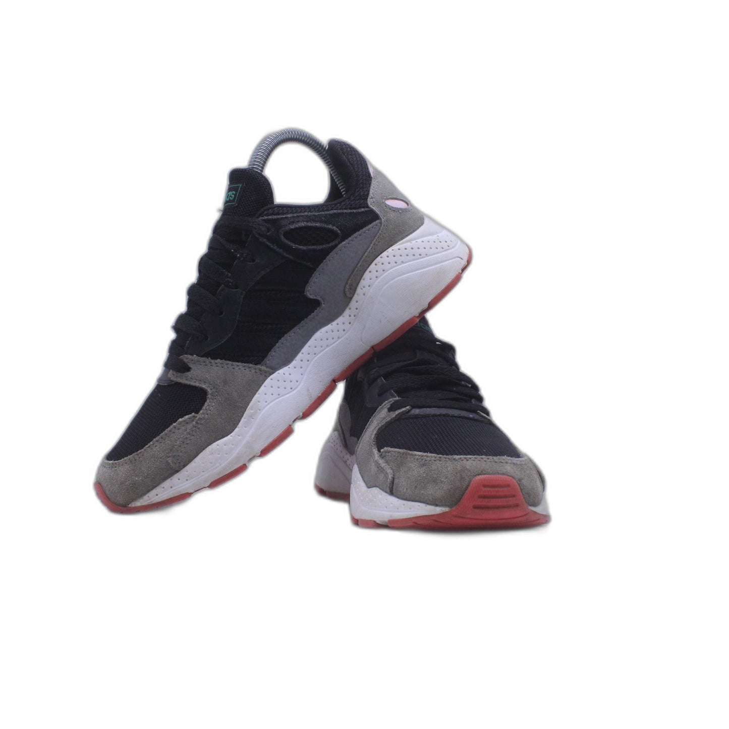 Adidas Womens Chaos EF1060 Low Top Black Grey Real Pink Sneaker