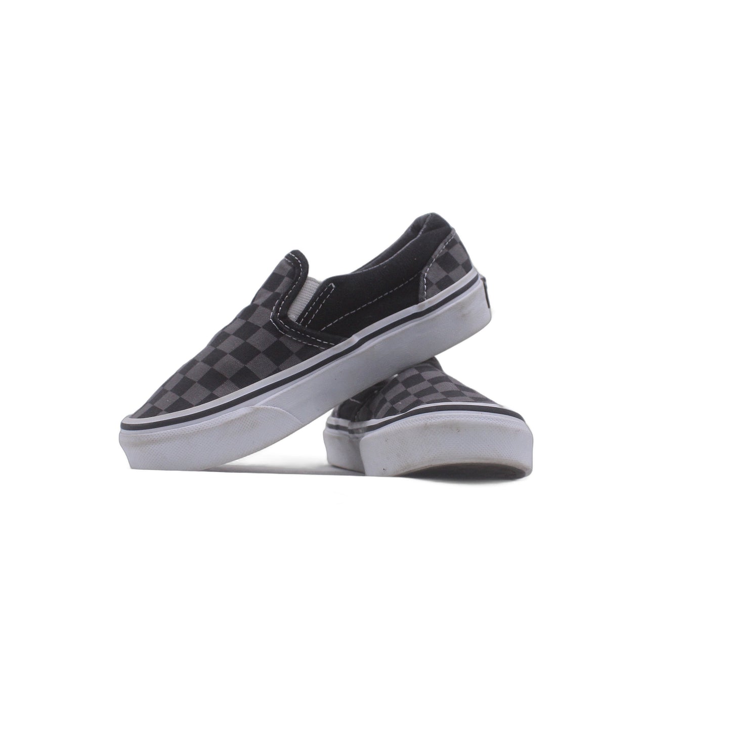 VANS Checkerboard Slip On Black Gray Shoe