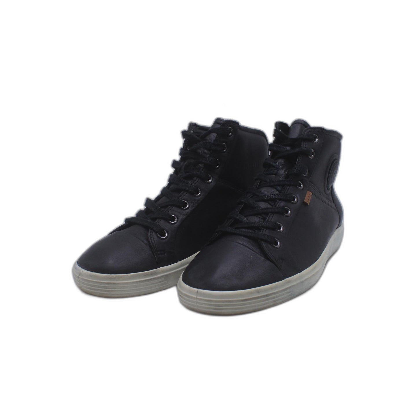 ECCO Mens Lite Moc Gray Leather Slip On Loafers Shoe