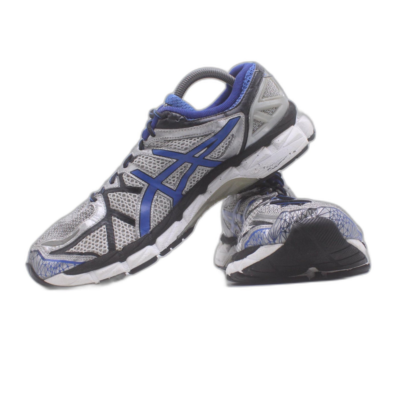 Asics Gel Kayano 21 Gray Blue Lace Up Running Sneaker