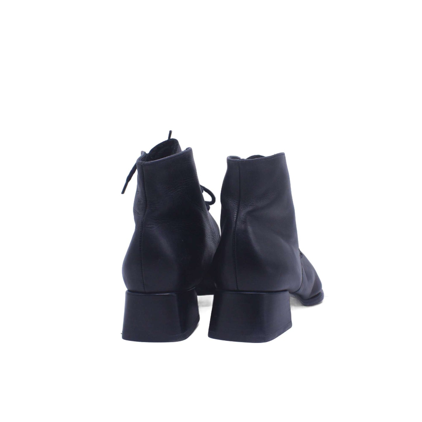 Sionic Black Leather Ankle Boot