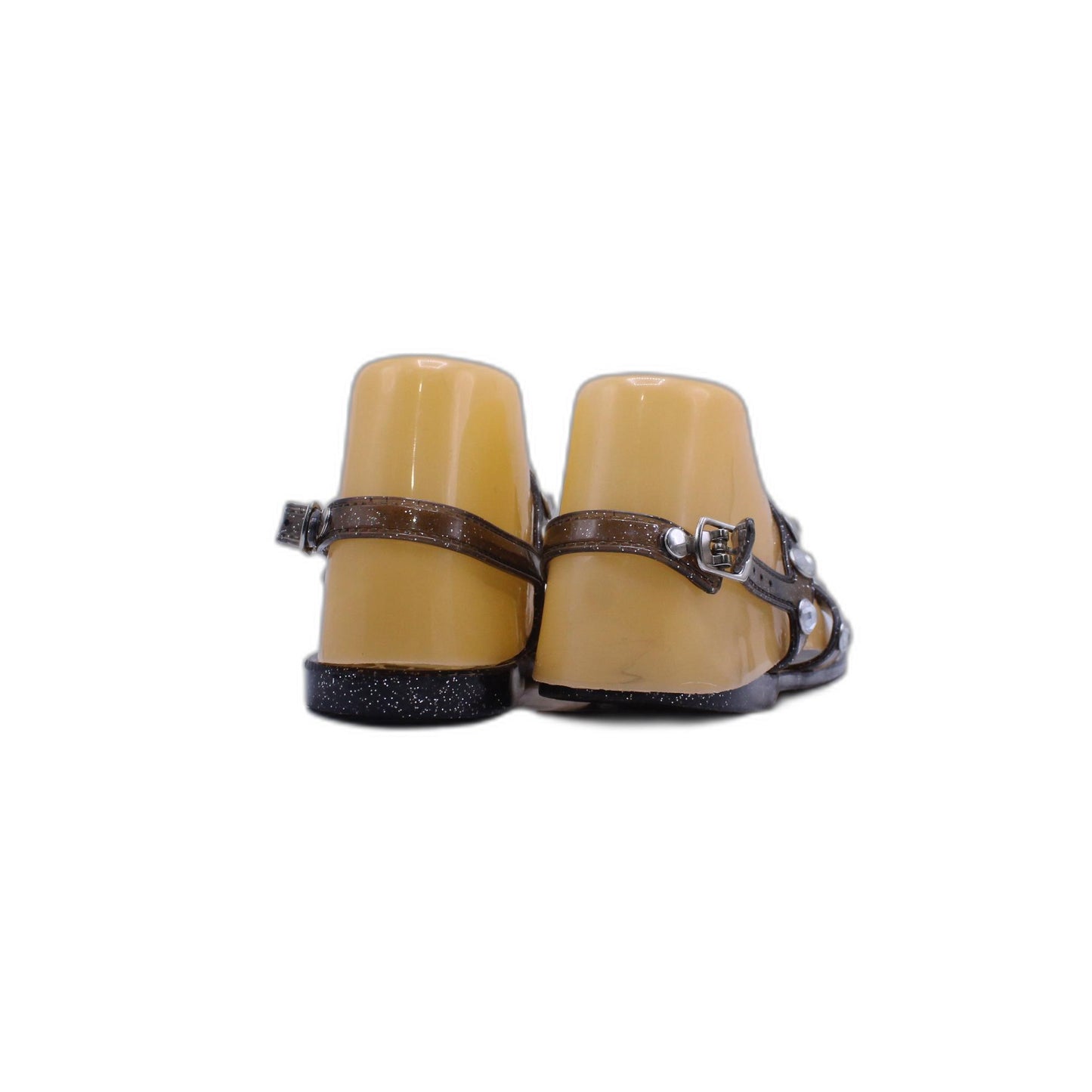 Tory Burch Briza Metallic Silver Gray Leather Gladiator Sandals