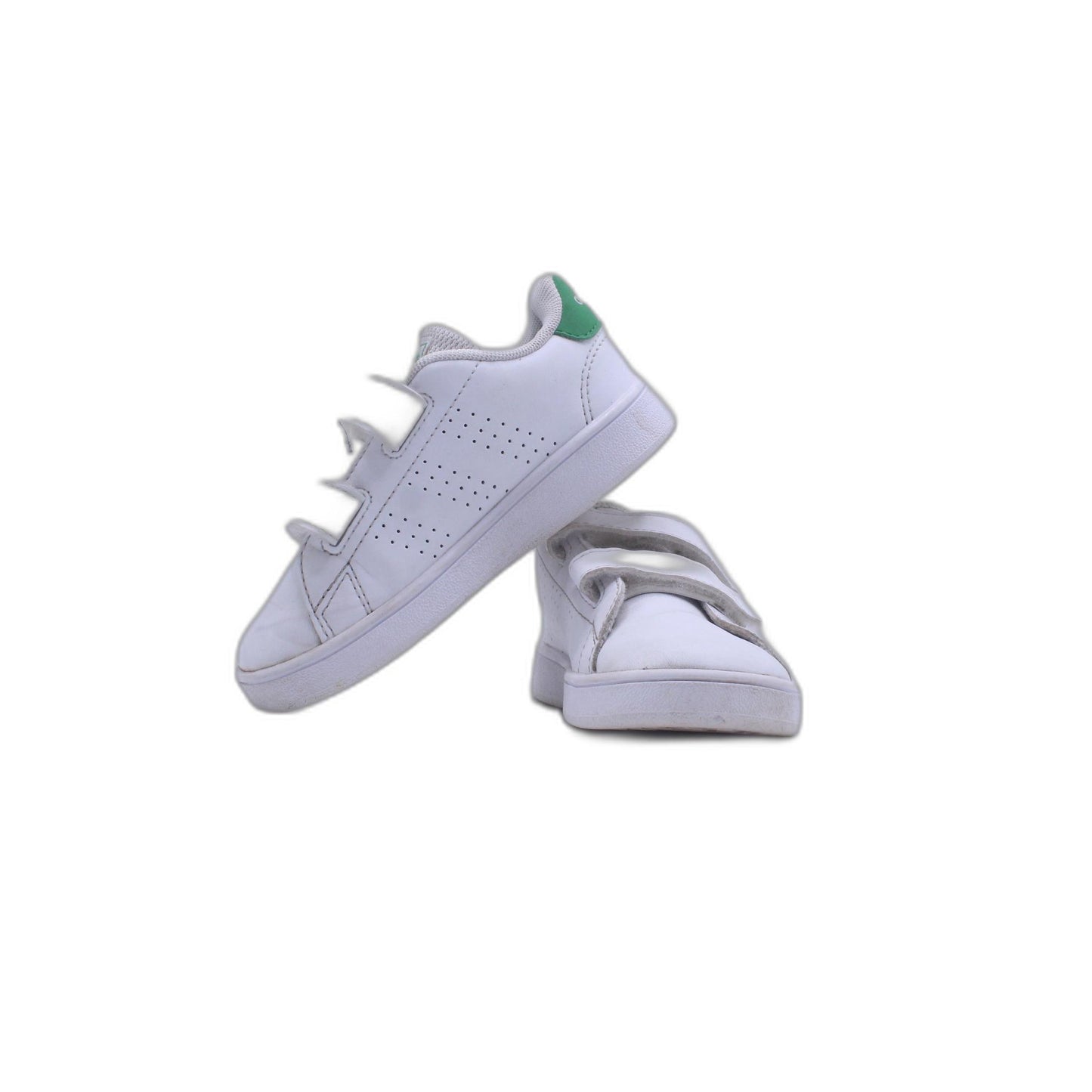 Adidas Advantage White Green Lace Up Sneaker