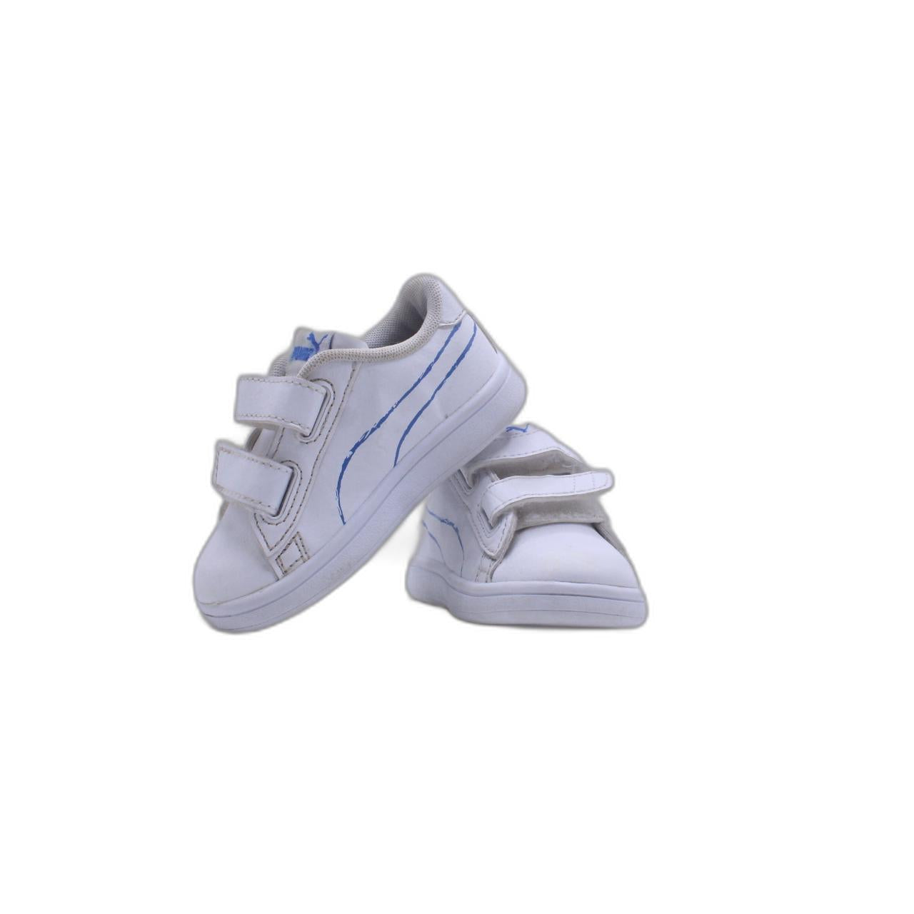 Puma Smash V2 L Repeat Ac Lace Up Toddler Boys White Sneakers Casual Shoe