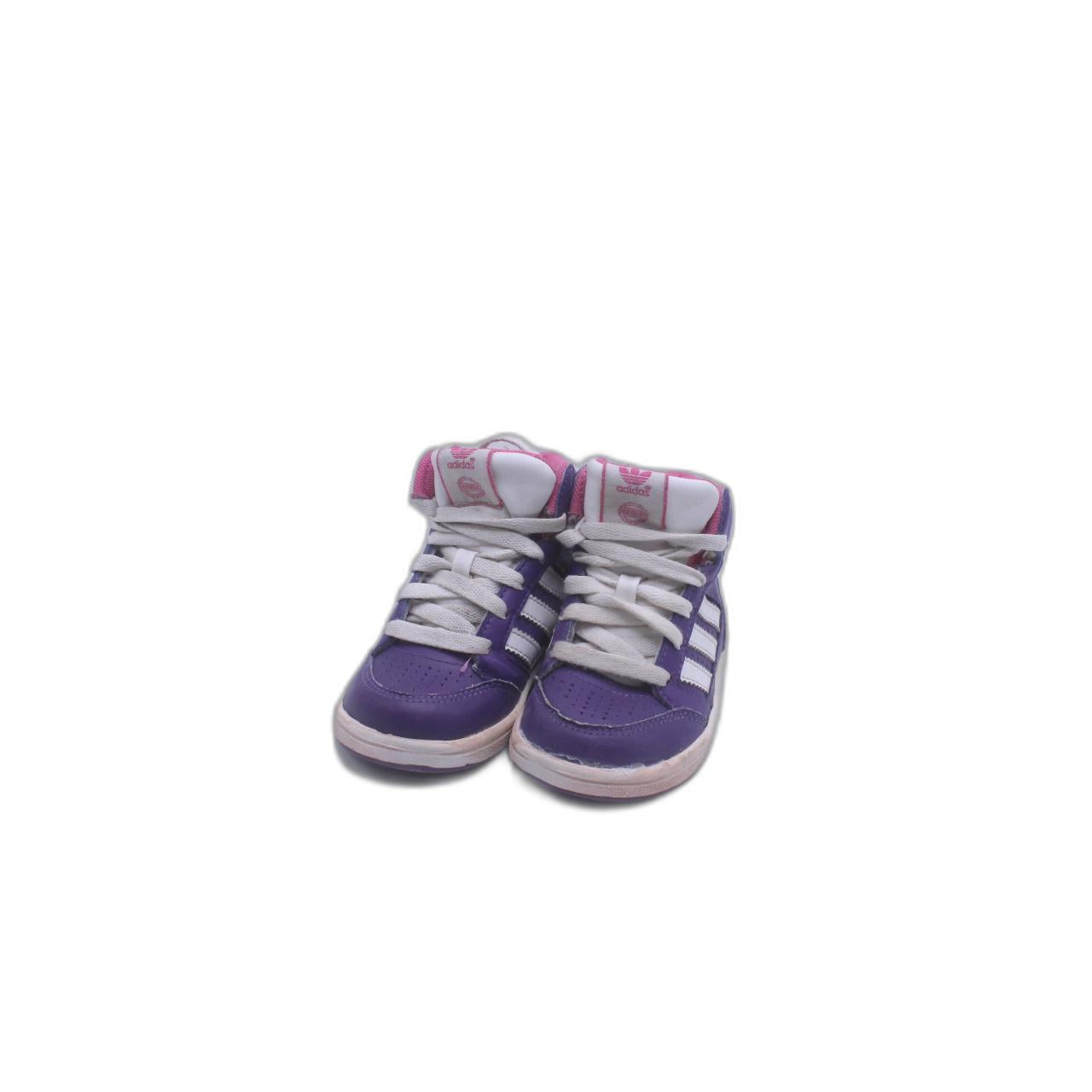 ADIDAS NEO RALEIGH PURPLE PLAID MID TOP SNEAKER