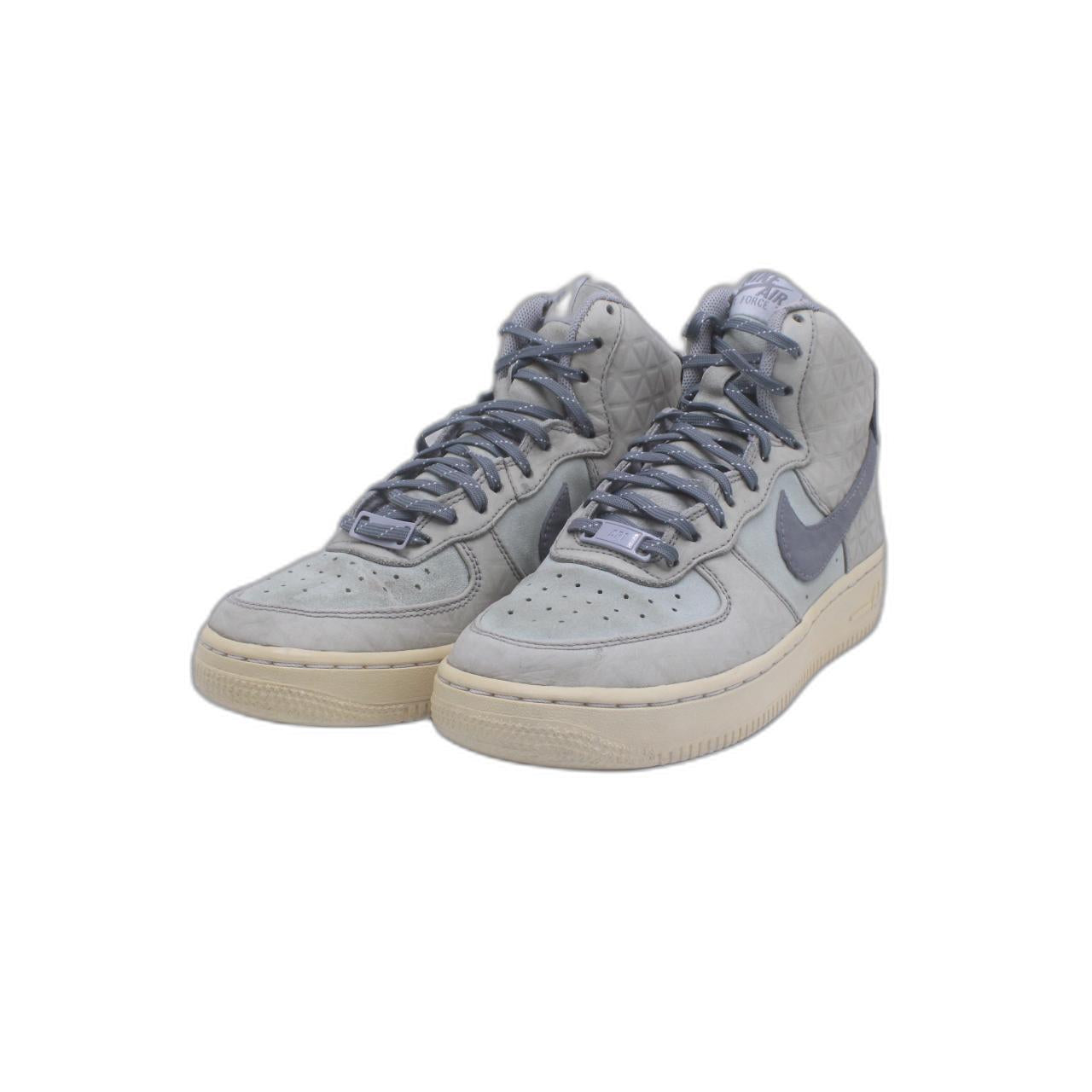 Nike Air Force 1 High Top Wolf Texture Suede Sneaker