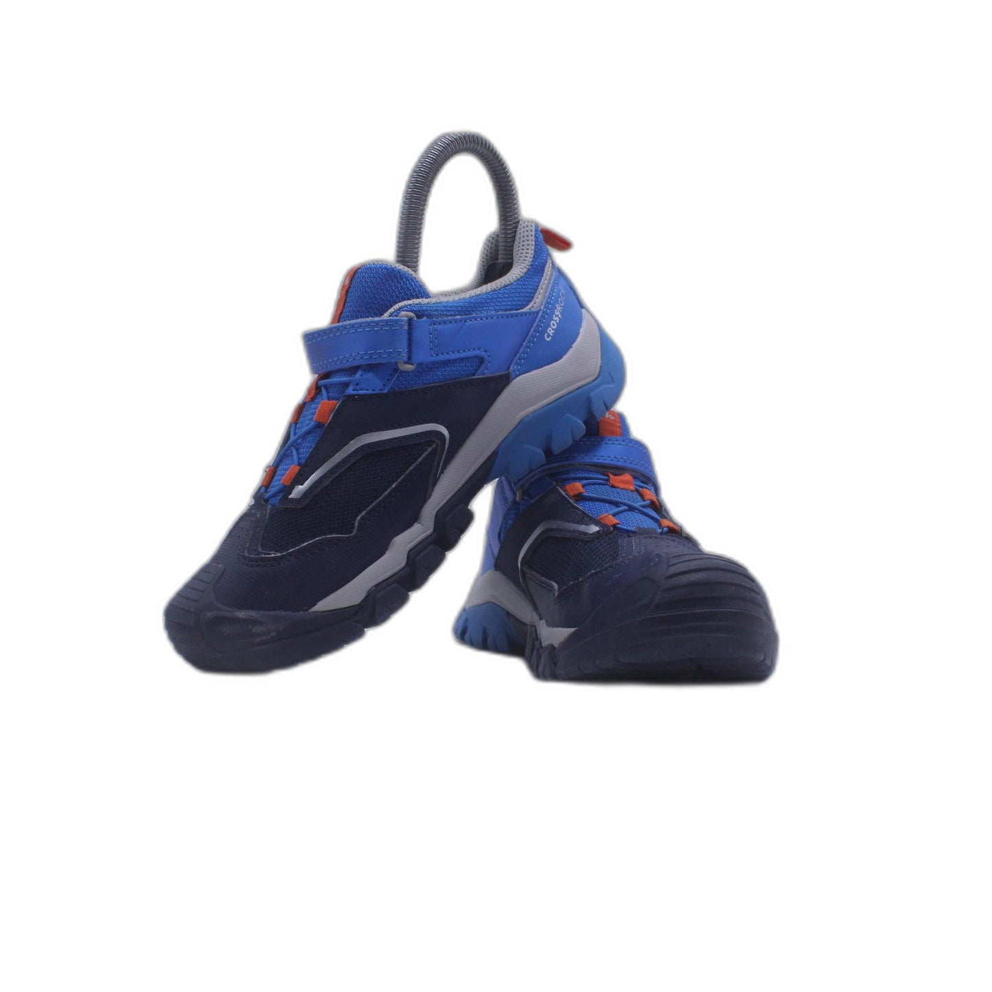 Quechua Mens White Blue Pulsar Hiking Athletic Trail Shoe