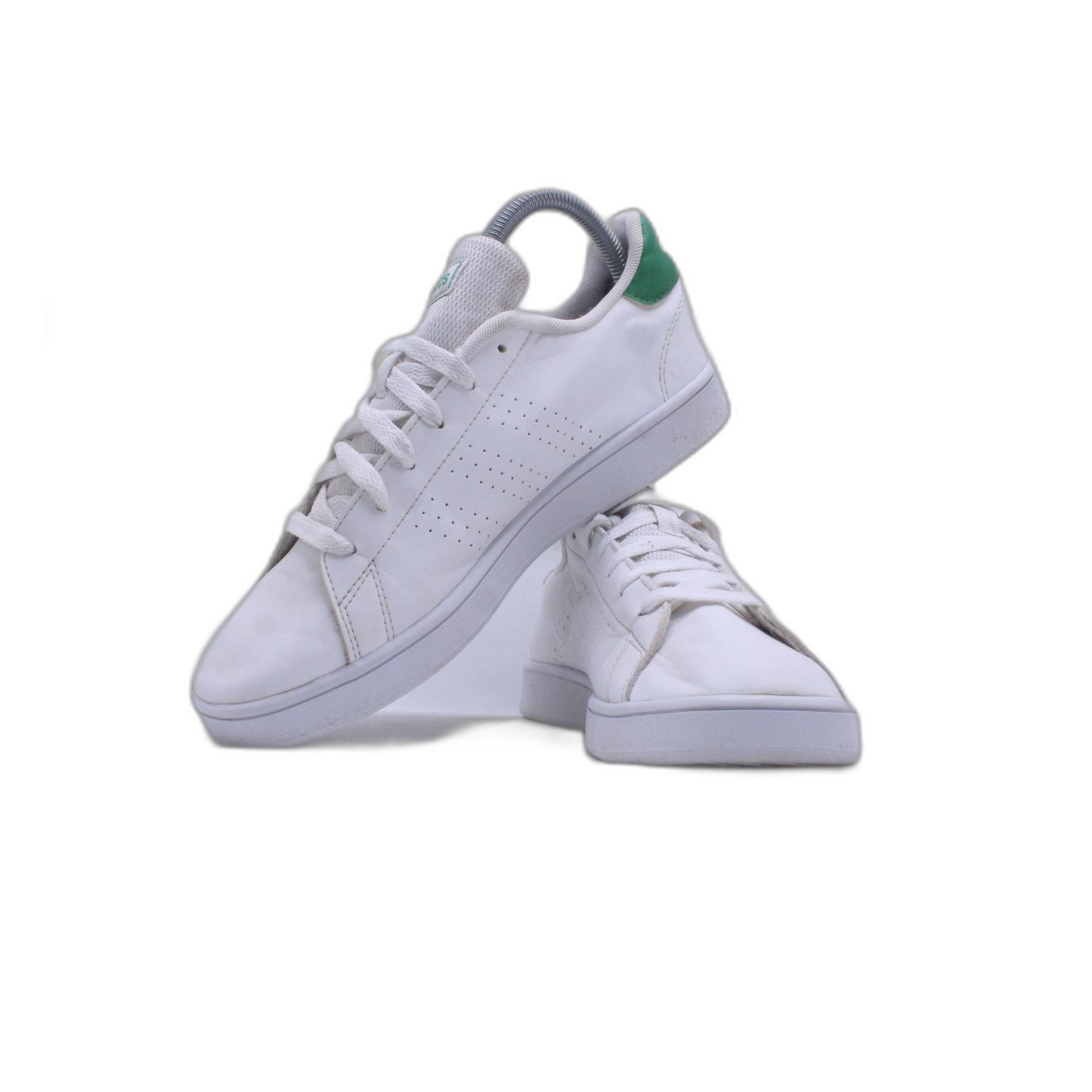 Adidas Advantage White Green Lace Up Sneaker