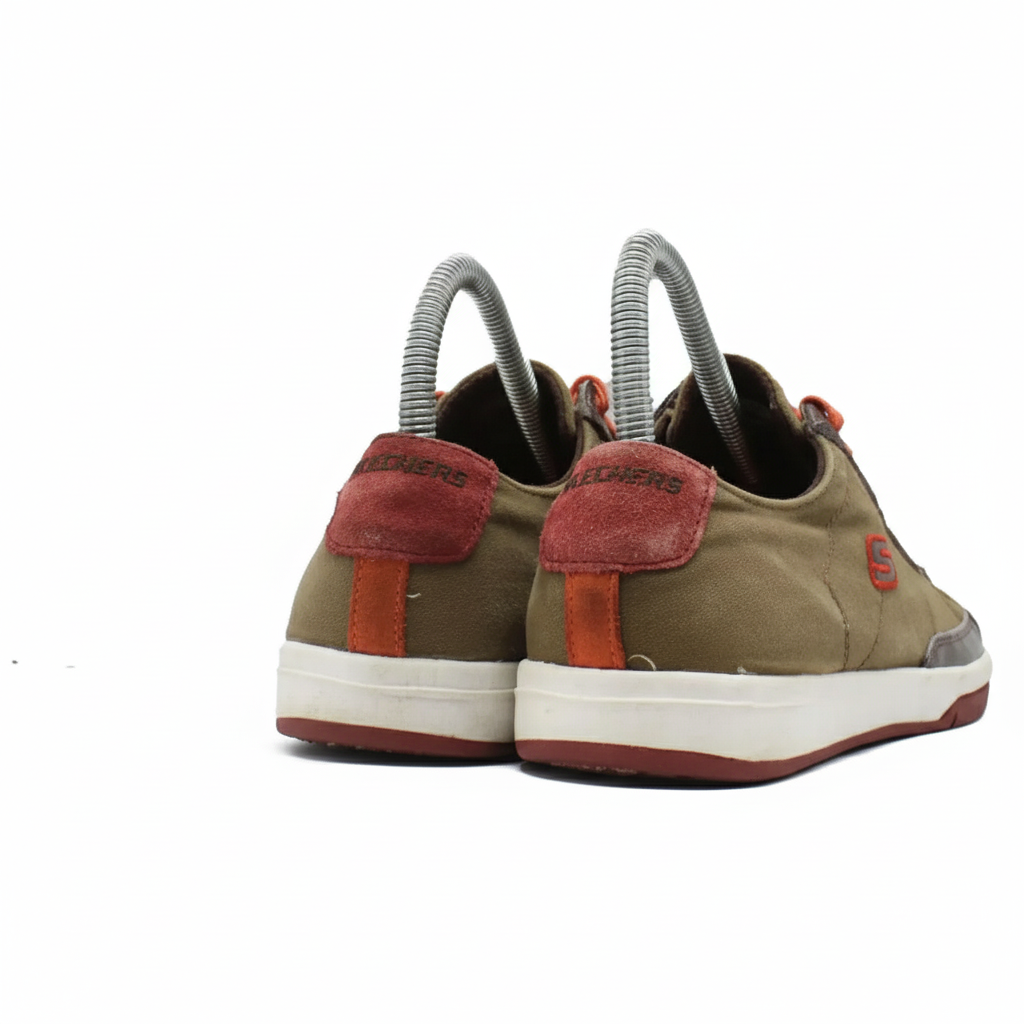 SKECHERS Black Pink Canvas Casual Athletic Walking Shoes