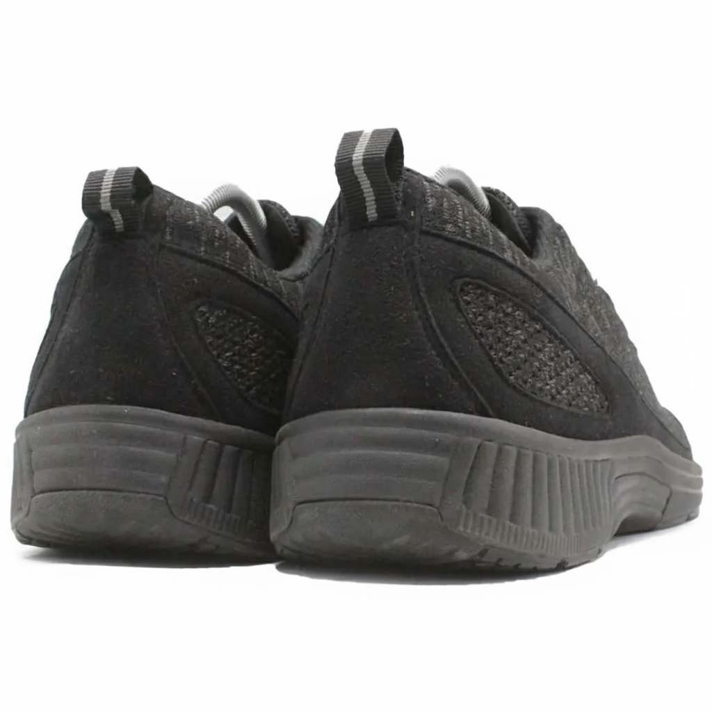 ORTHOFEET CORAL NO TIE LACE BLACK