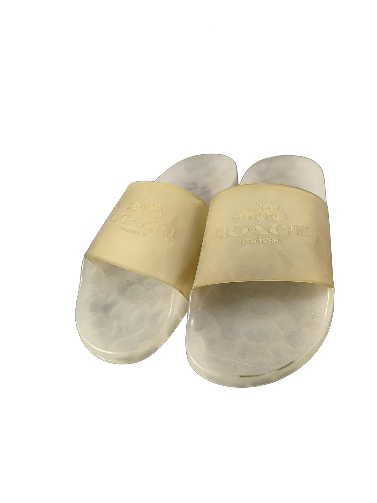 Coach translucent jelly slide sandals