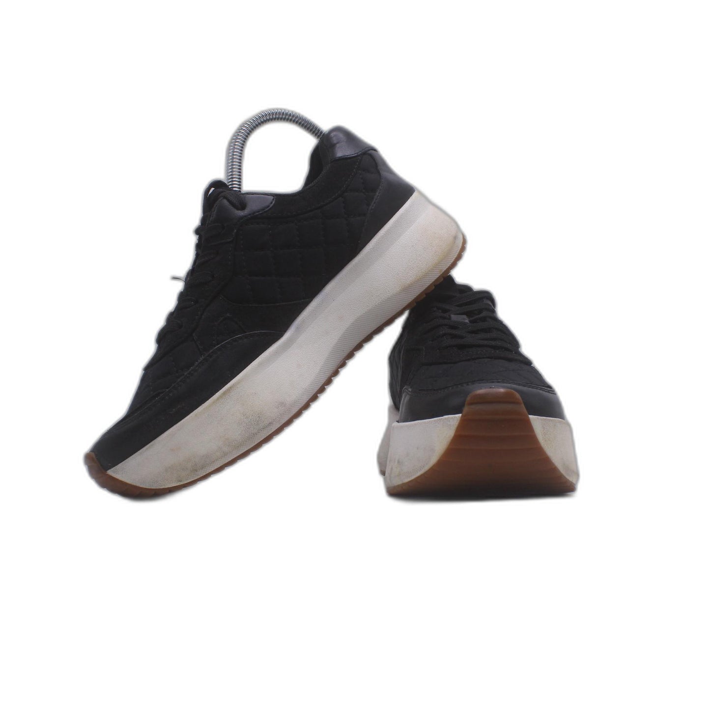 Zara Natural Beige Metalic Mesh Chunky Sole Sneaker