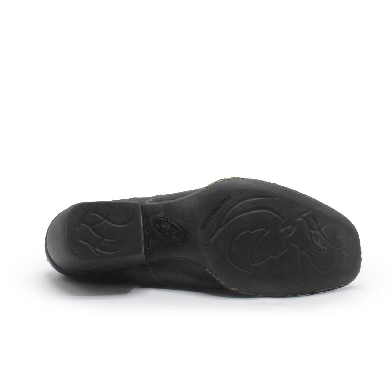 Born Square Toe Heels Black Leather Slip On