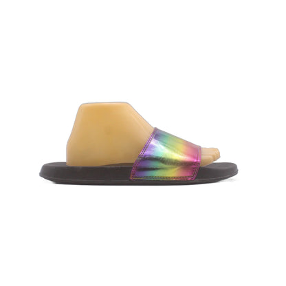 Dolls Kill Liliana Rainbow Thin Strap Iridescent Slide