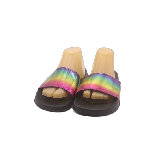 Dolls Kill Liliana Rainbow Thin Strap Iridescent Slide