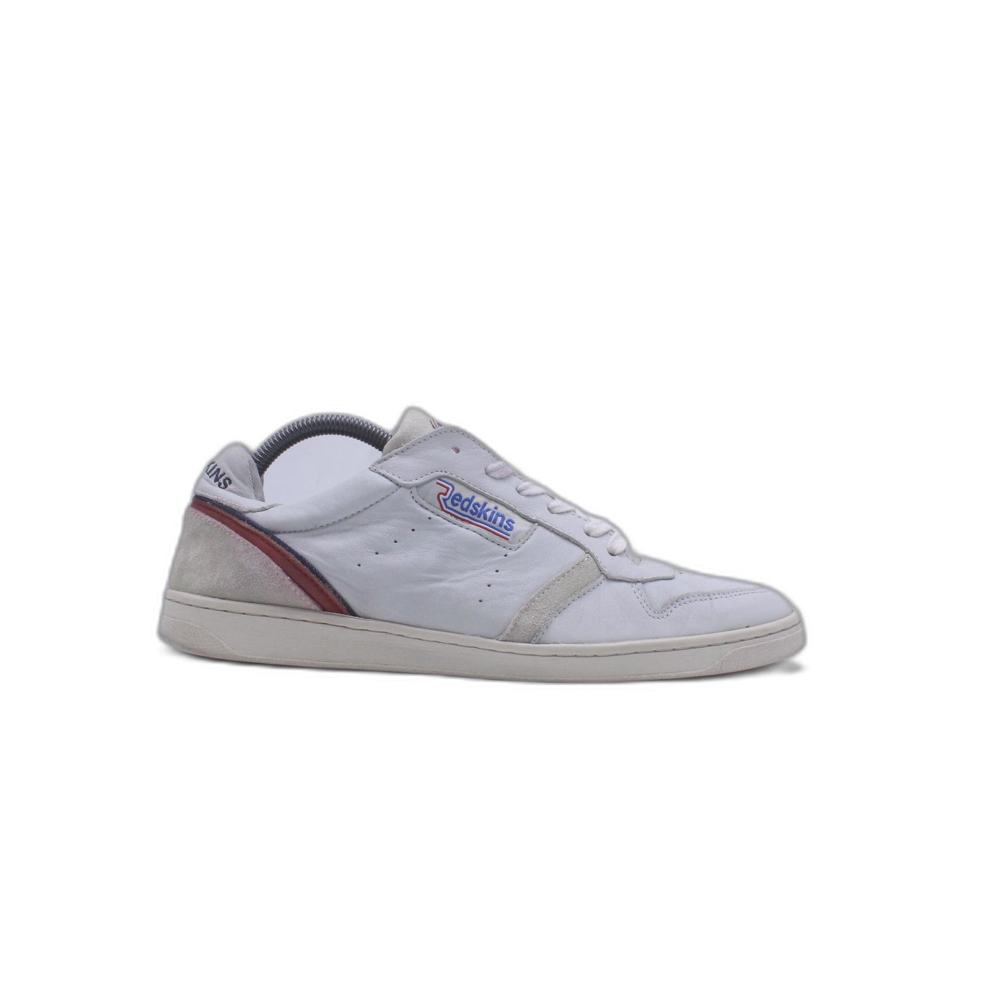 Redskin Mens Gray Leather Lace Up Lifestyle Sneaker