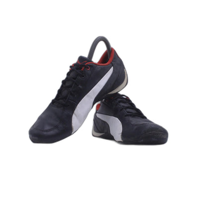 Vintage PUMA Y2K 00's Archives Moto Black Leather Shoe