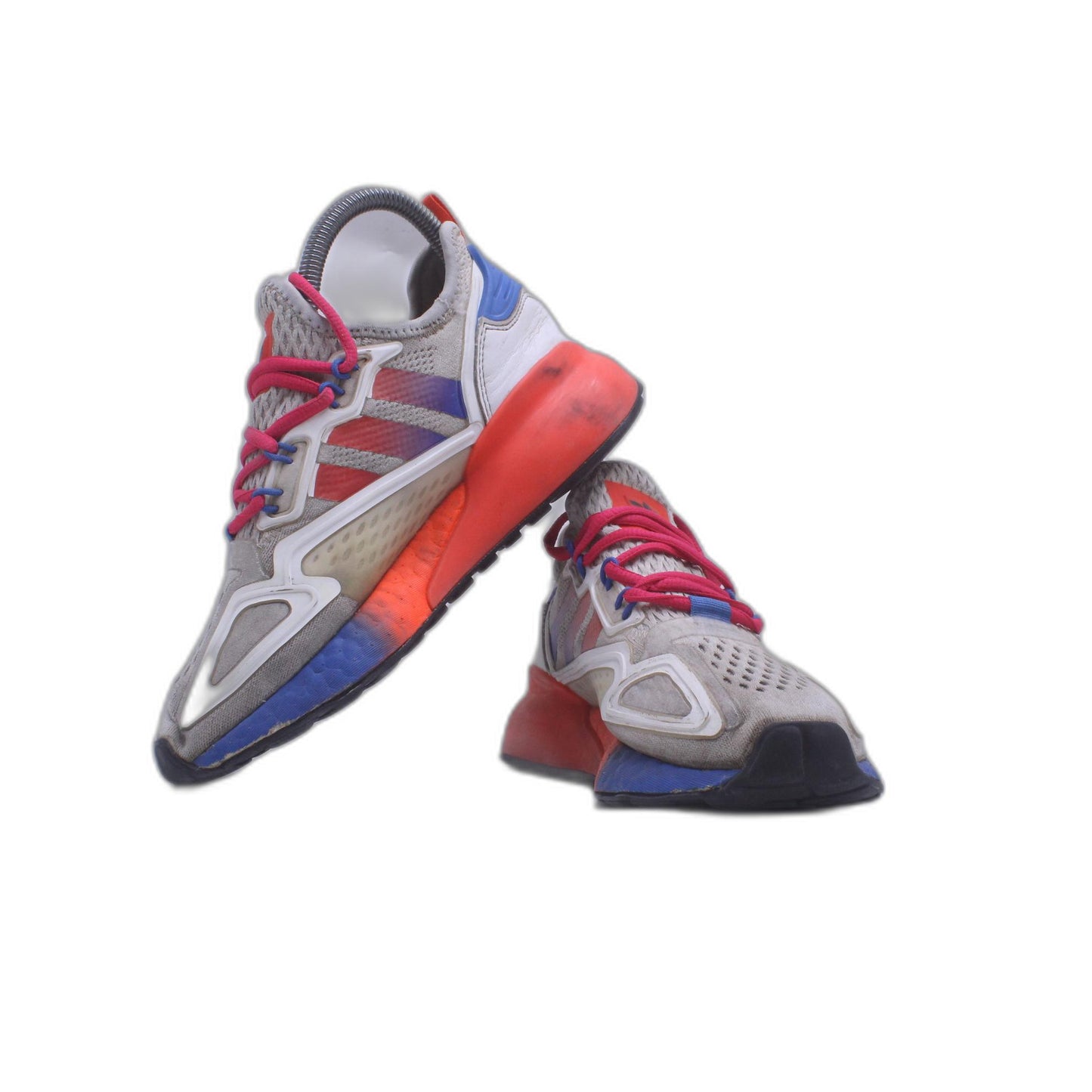 Adidas ZX 2K Boost J White Solar Red Kid's Athletic Shoe