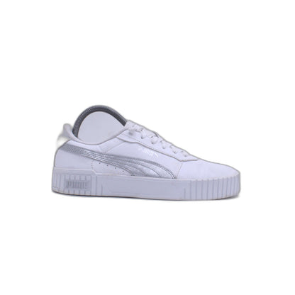 Puma Women’s Carina Mid White Leather Sneaker