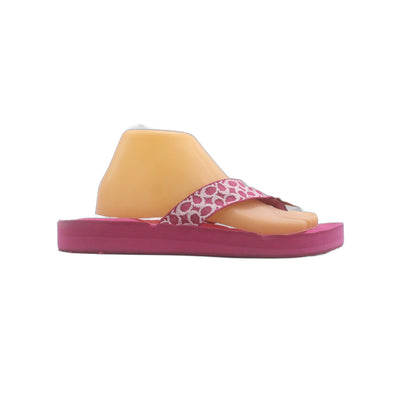 Coach Jessalyn Barbie Fuchsia Pink Flip Flop Thong Flat Slide
