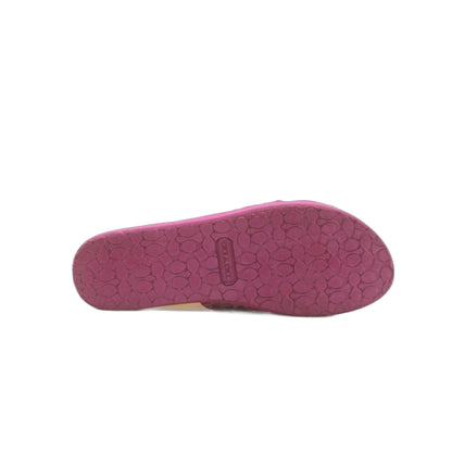 Coach Jessalyn Barbie Fuchsia Pink Flip Flop Thong Flat Slide