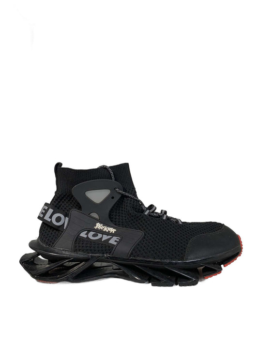 VELO black blade-sole sock sneaker