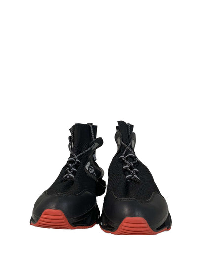 VELO black blade-sole sock sneaker
