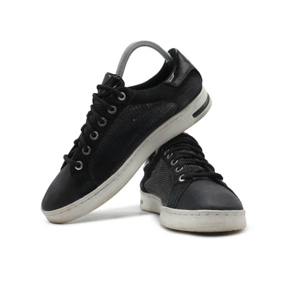 GEOX BLACK CASUAL SHOE