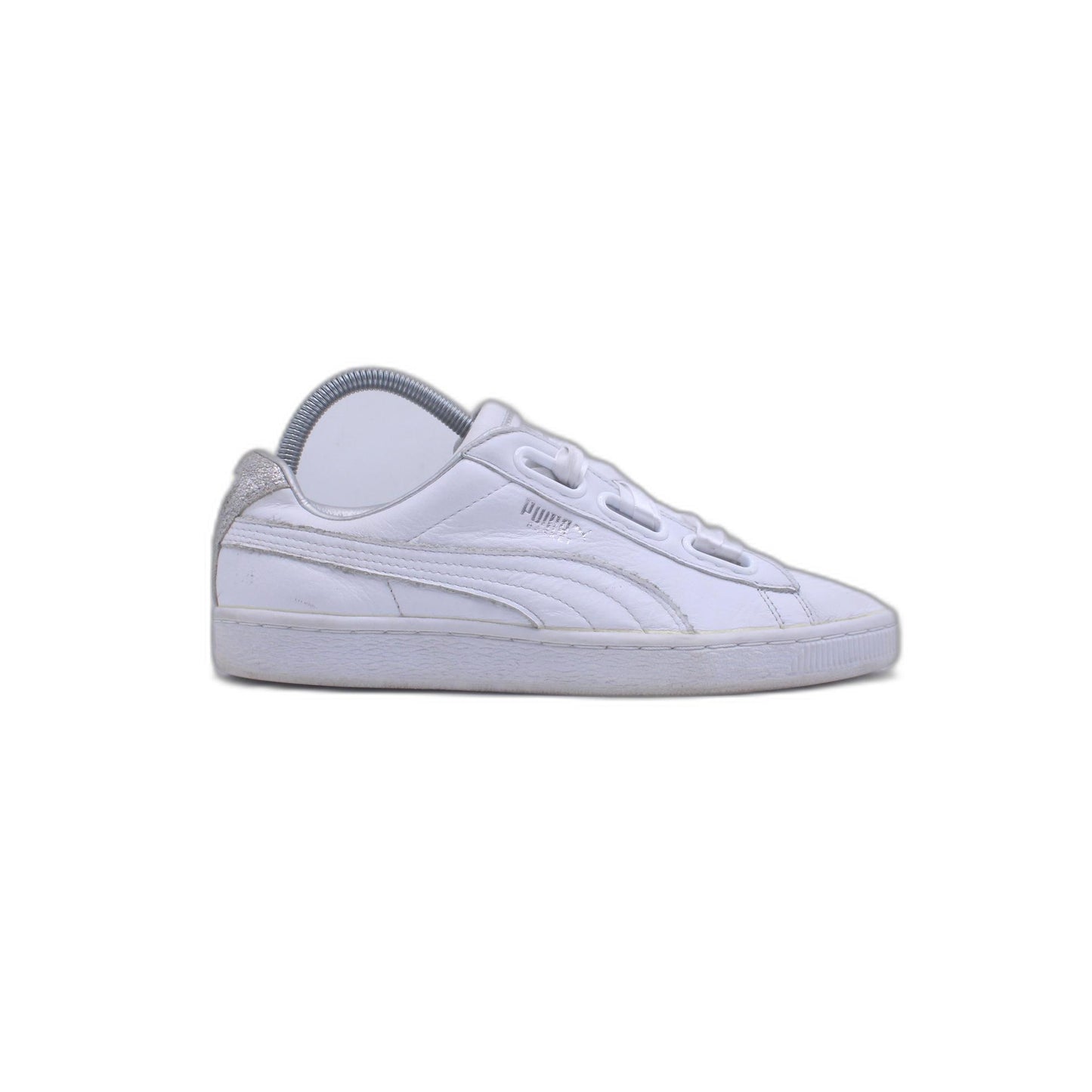 Puma Basket Crush Womens Trainers Low White Casual Lace Up Shoe