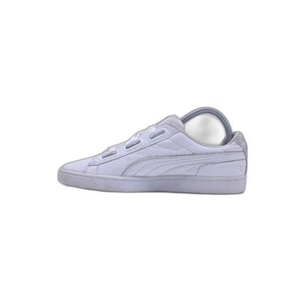 Puma Basket Crush Womens Trainers Low White Casual Lace Up Shoe