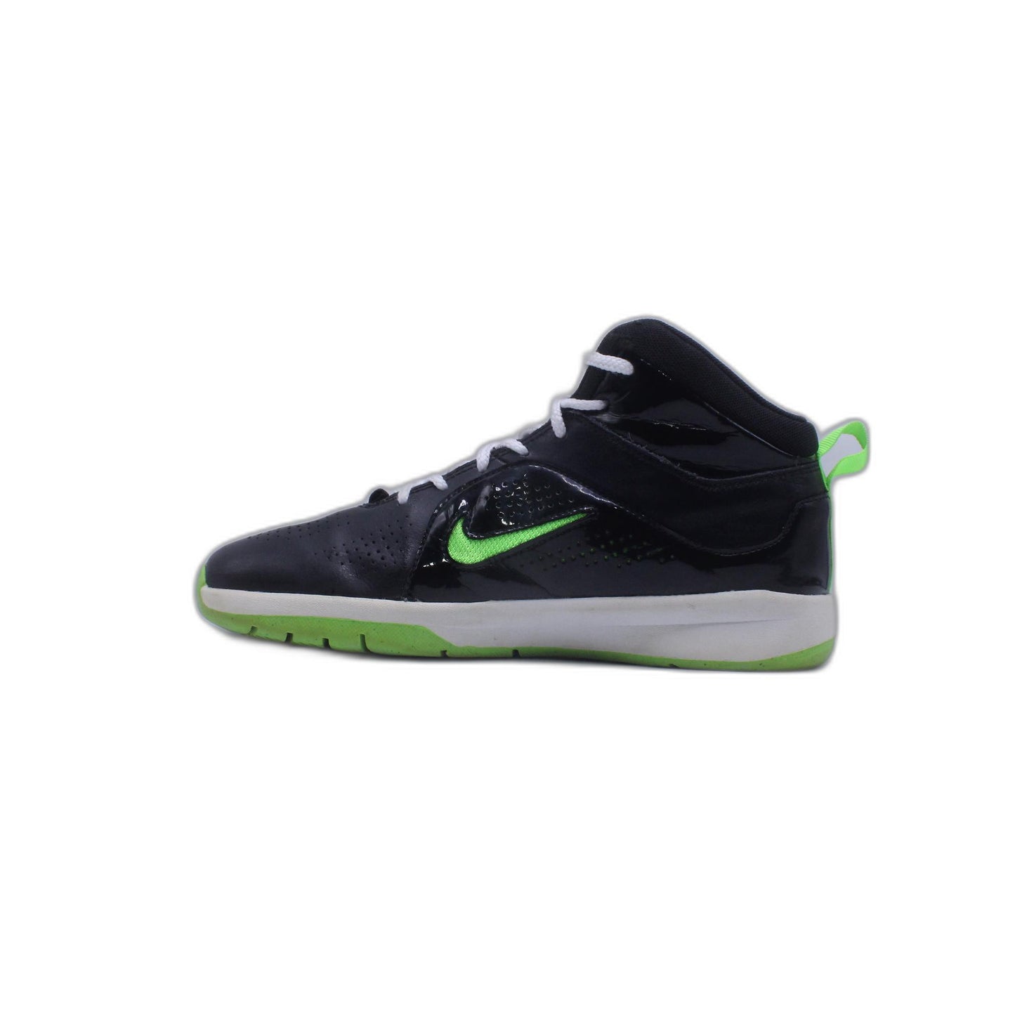 NIKE BLACK AND GREEN RUNNING SHOE