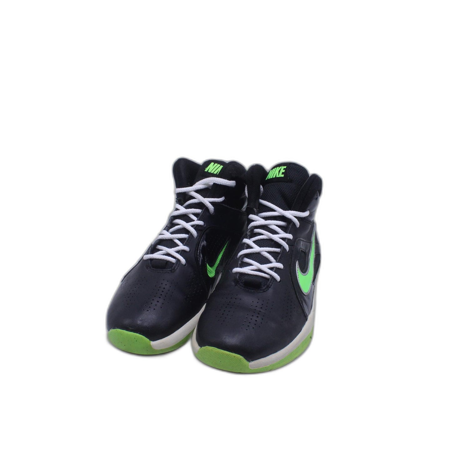 NIKE BLACK AND GREEN RUNNING SHOE