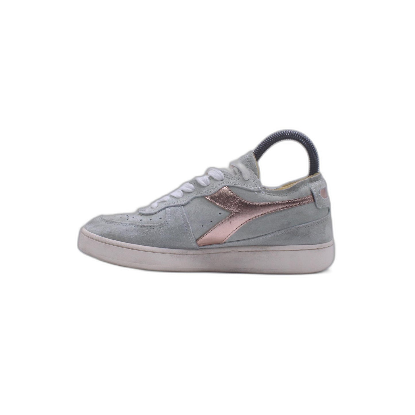 Diadora Mi Basket Metal Used High Top  Mens Silver Sneaker