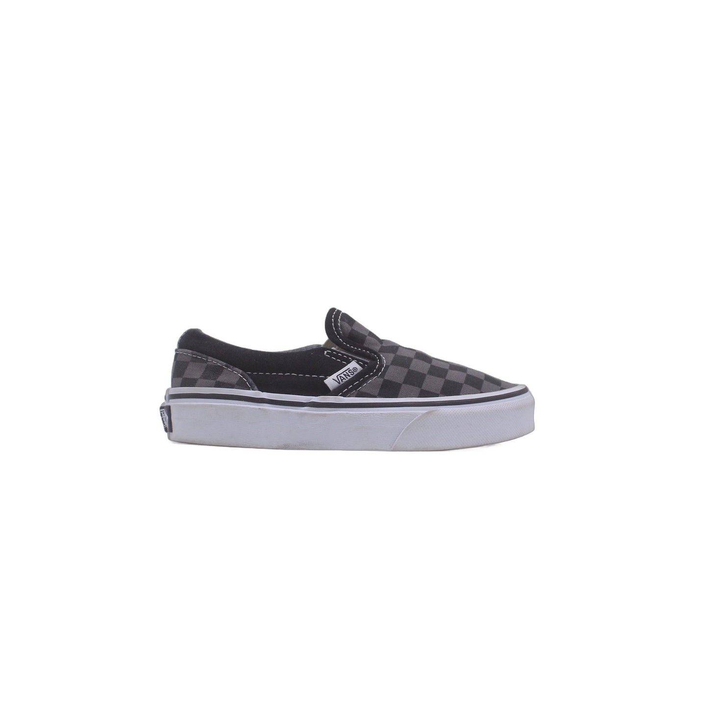 VANS Checkerboard Slip On Black Gray Shoe
