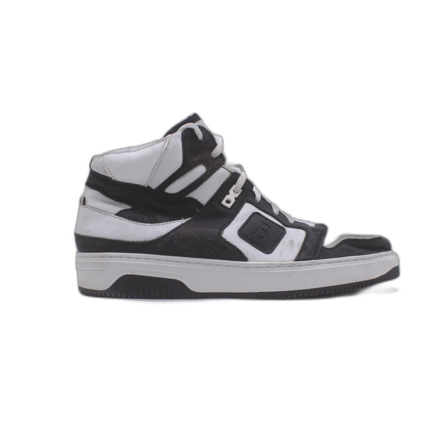 BADURA Black & Optic White TYSON Napa Leather Hi-Top SNEAKER