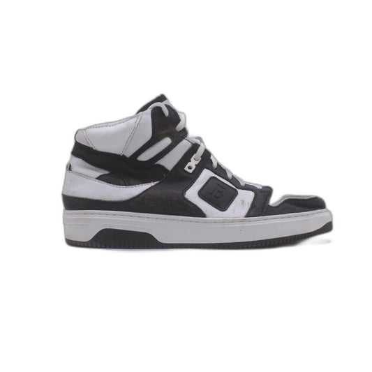 BADURA Black & Optic White TYSON Napa Leather Hi-Top SNEAKER
