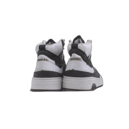 BADURA Black & Optic White TYSON Napa Leather Hi-Top SNEAKER