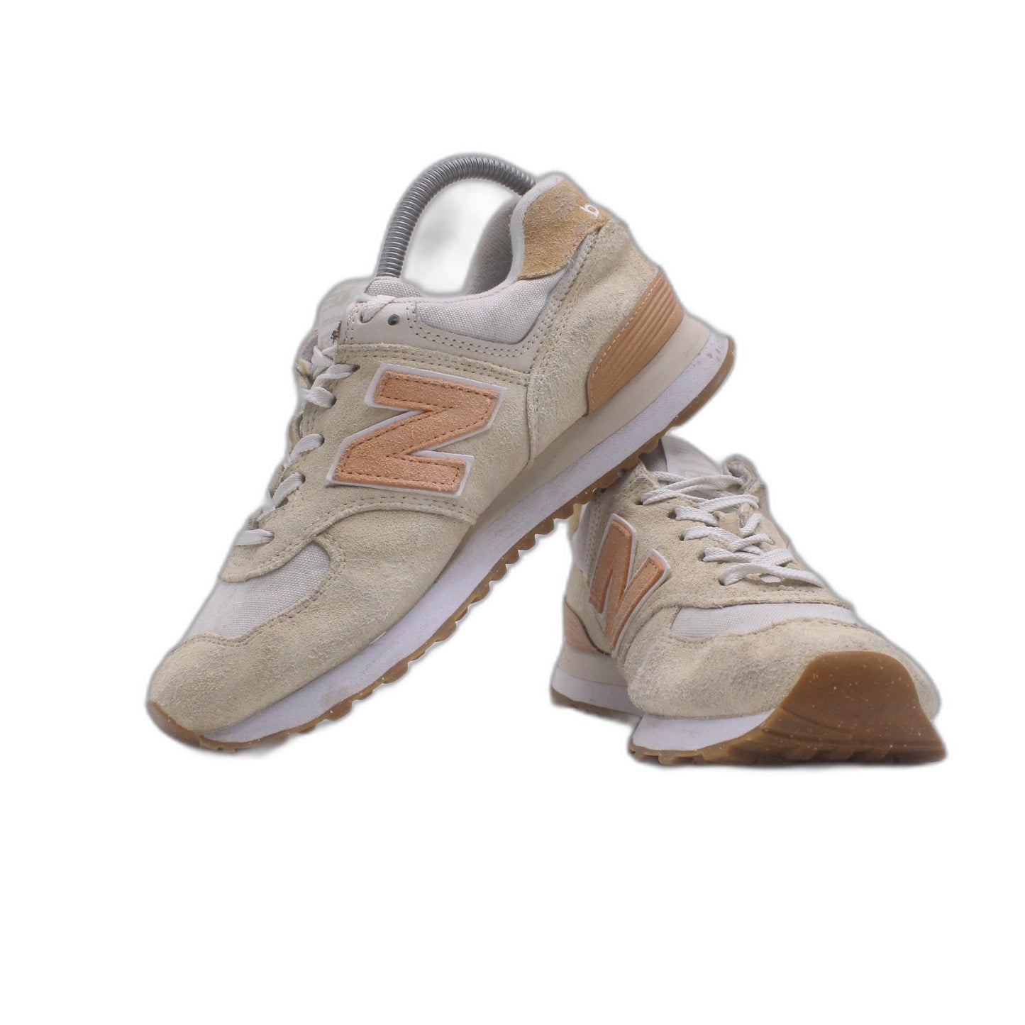 New Balance 574 NB Beige Orange Men Unisex Casual LifeStyle Shoe