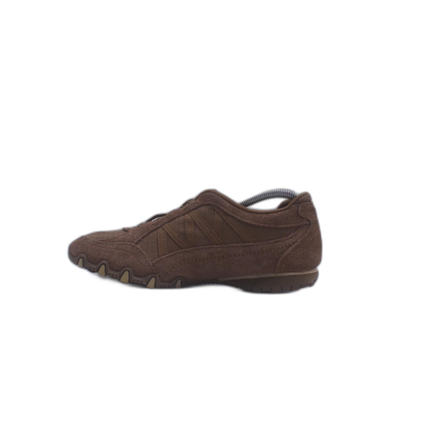 Skechers Brown Suede & Leather Strip Closure Mary Jane Comfort Shoe
