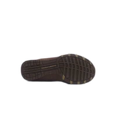 Skechers Brown Suede & Leather Strip Closure Mary Jane Comfort Shoe