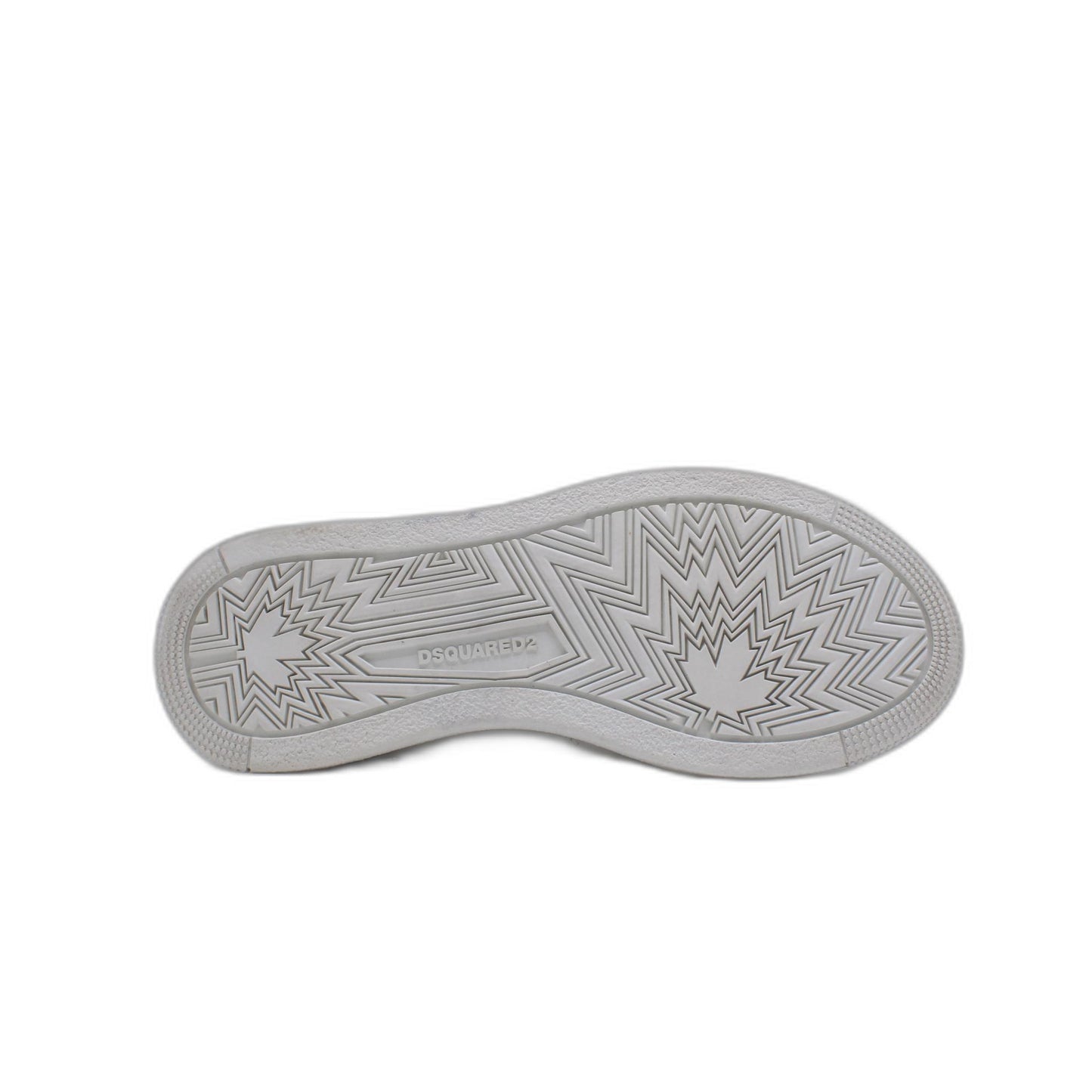 DSQUARED 2 Men White SPLIT LOGO Low Top Tennis Shoe