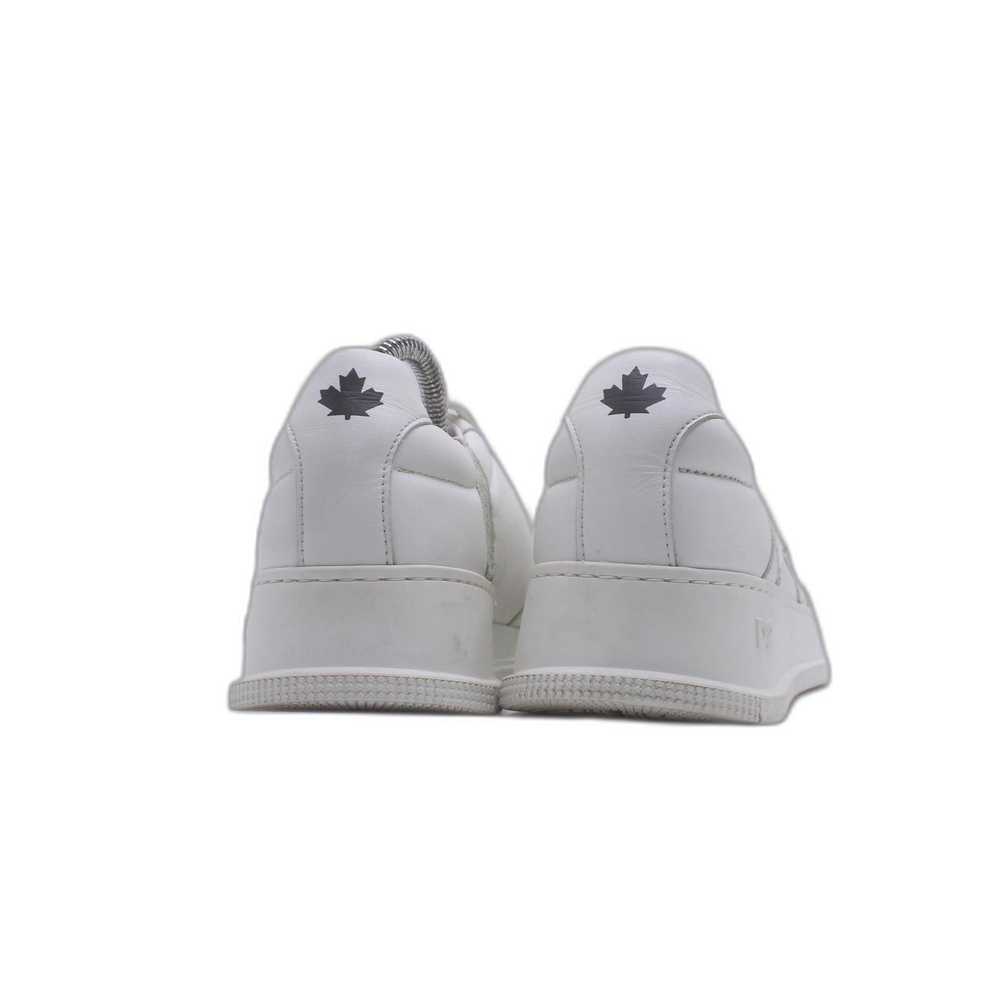 DSQUARED 2 Men White SPLIT LOGO Low Top Tennis Shoe