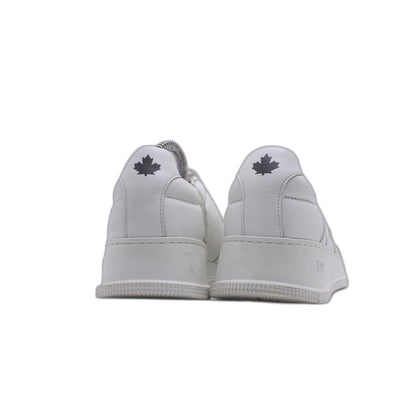 DSQUARED 2 Men White SPLIT LOGO Low Top Tennis Shoe