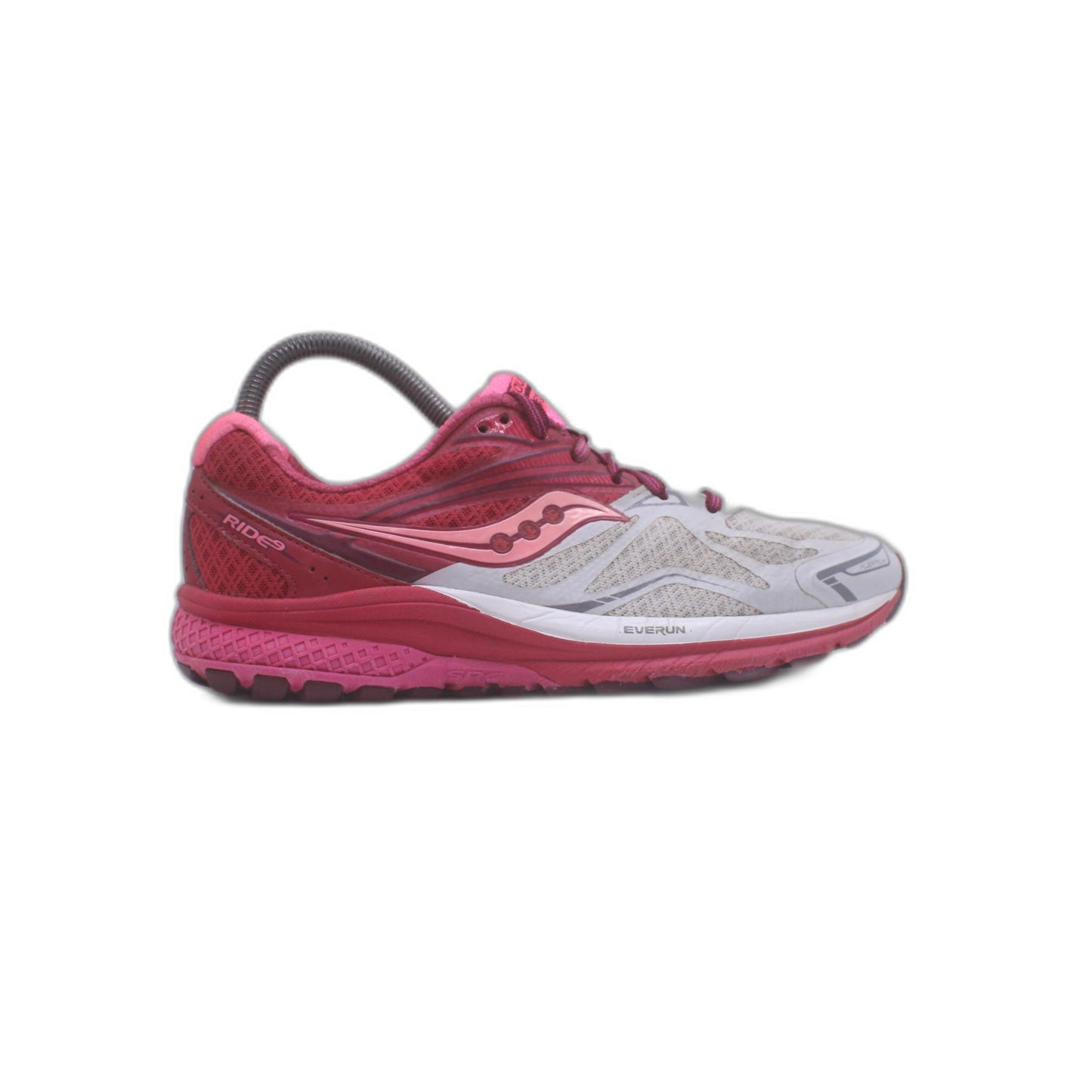 Saucony RIDE 9 Pink & Grey Running Sport Trainer