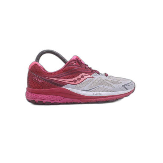 Saucony RIDE 9 Pink & Grey Running Sport Trainer