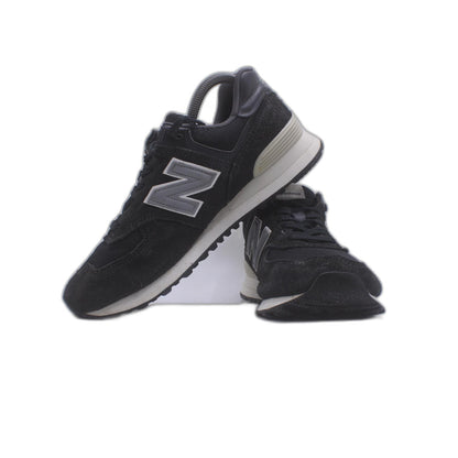 New Balance 574 Unisex Black Grey Trainer