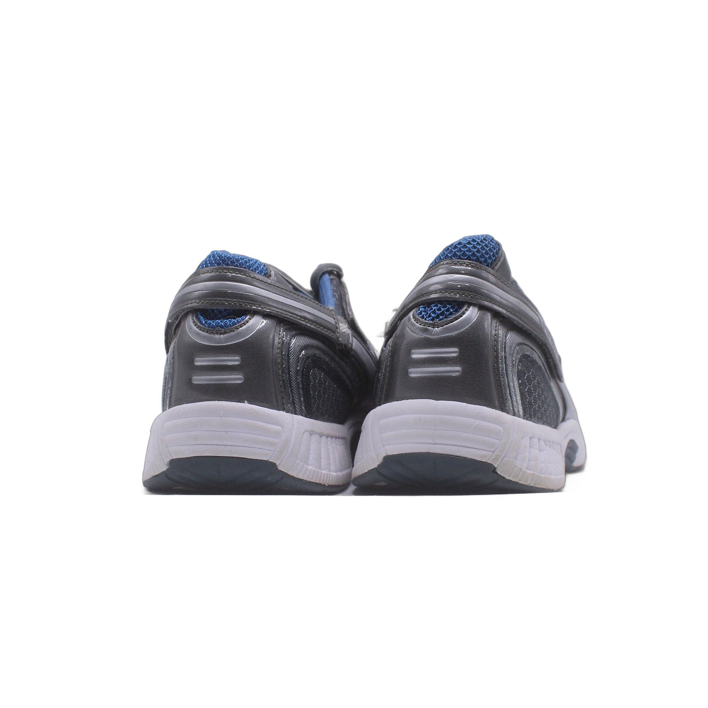 OrthoFeet Wide Gray Blue Walking Athletic Sneaker