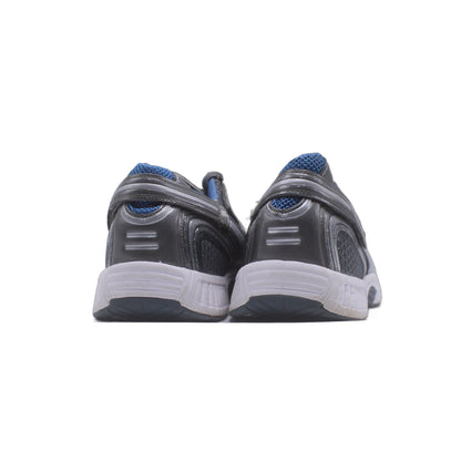 OrthoFeet Wide Gray Blue Walking Athletic Sneaker