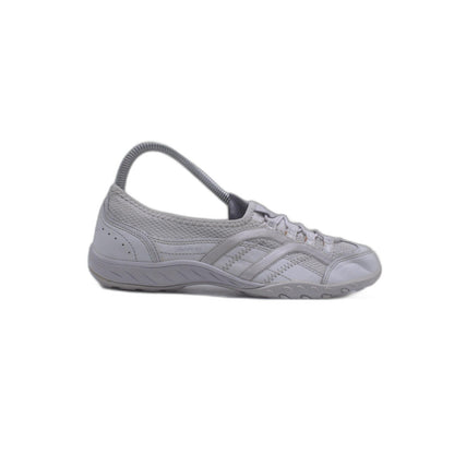 Sketchers Breathe Easy Metallic Gray Relaxed Fit Comfort Shoe