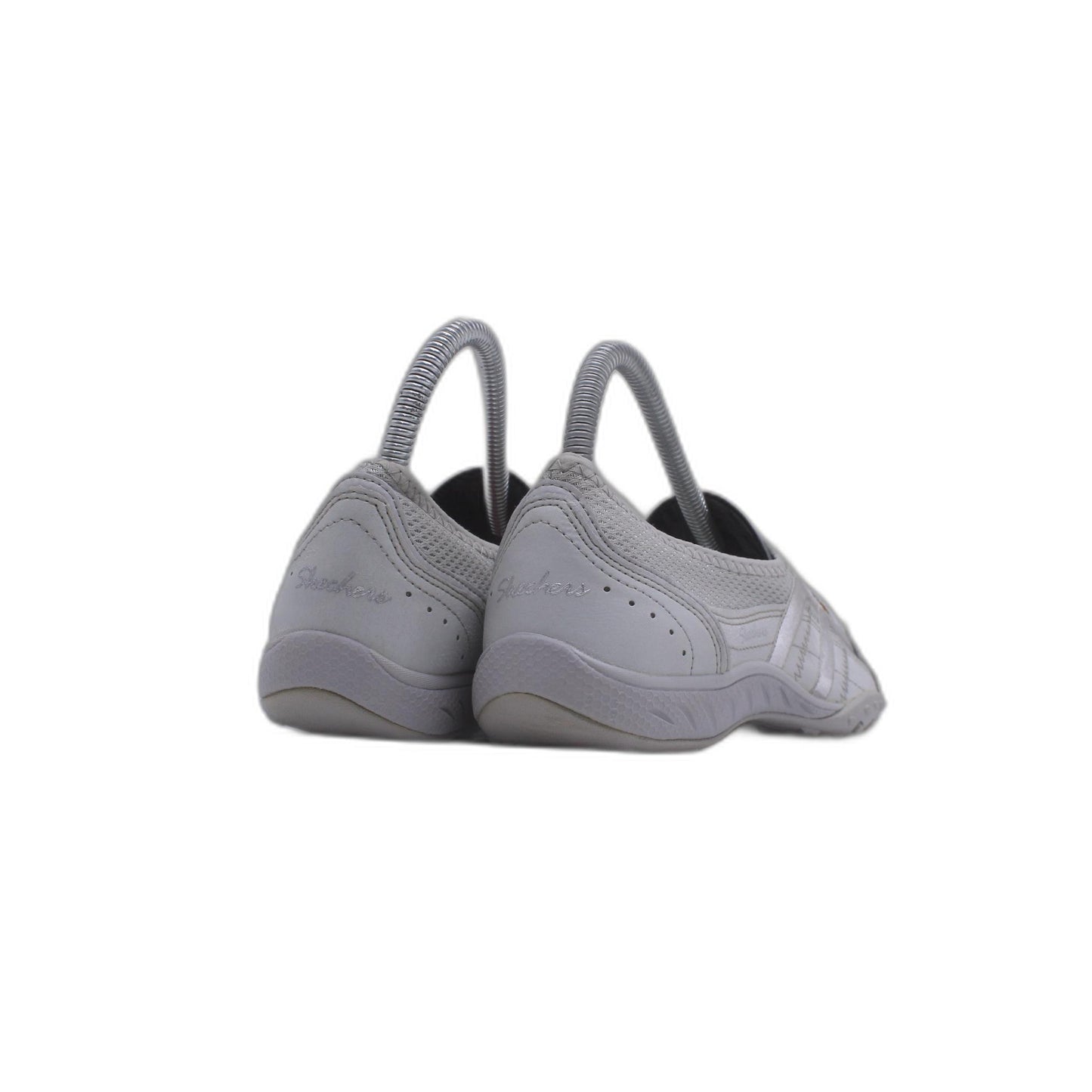 Sketchers Breathe Easy Metallic Gray Relaxed Fit Comfort Shoe